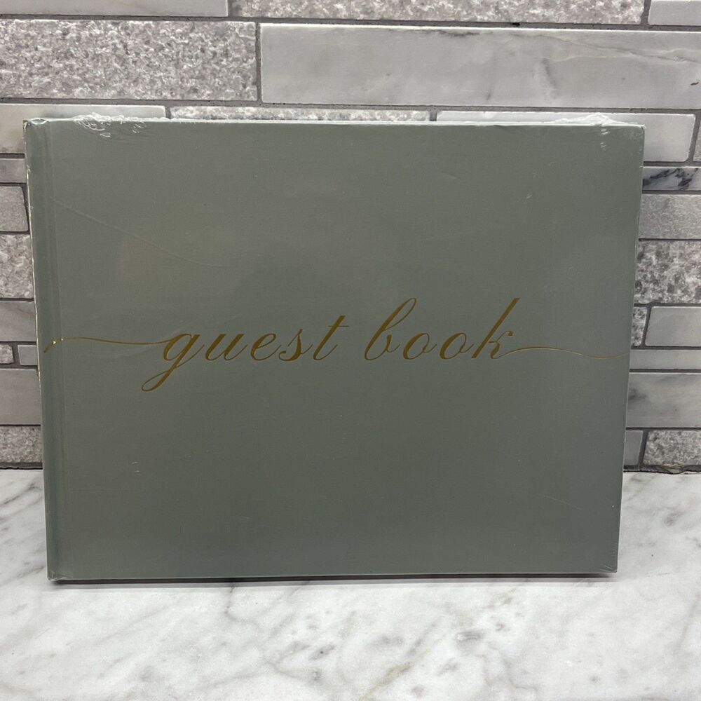 New elegant sage green Wedding Guest Book For Wedding, Baby Shower, graduation